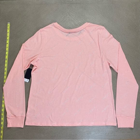 NWT Bebe Sport Burnout Women’s Large Rose Cloud Long Sleeve Tee - Picture 5 of 12